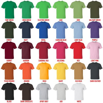 t shirt color chart - Initial D Store