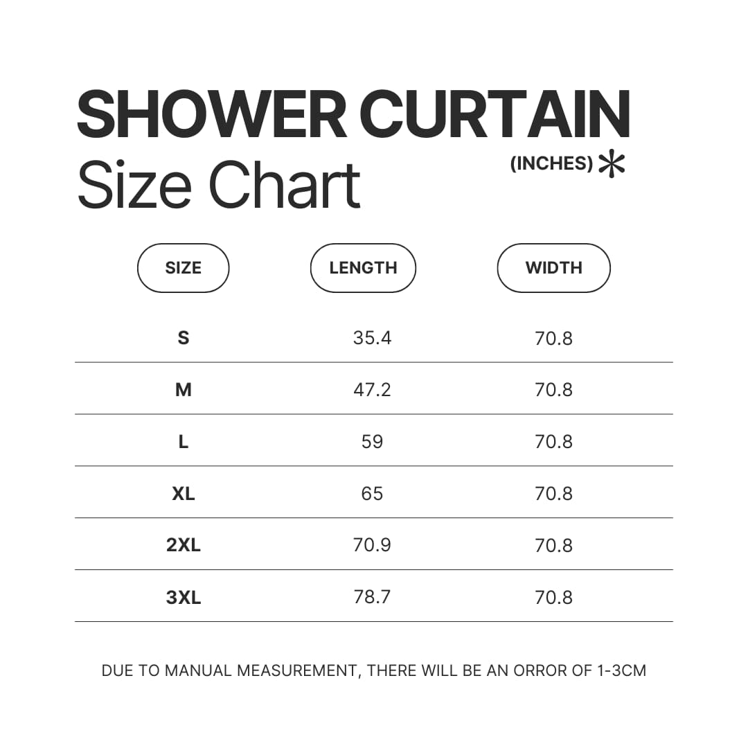 Shower Curtain Size Chart - Initial D Store