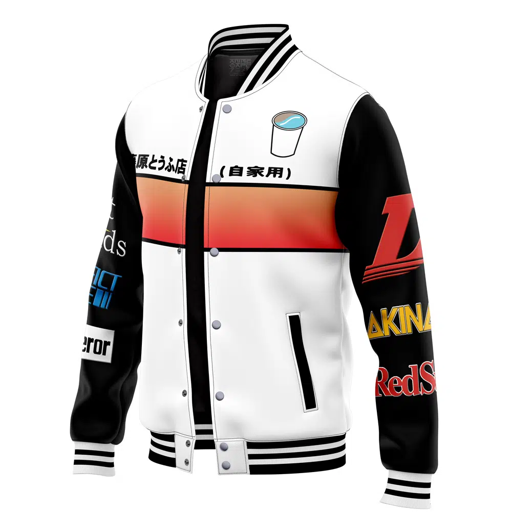 Drift Racer Initial D Varsity Jacket FRONT RIGHT Mockup - Initial D Store